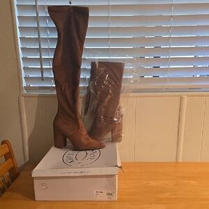 Steve Madden Tan Over-the-Knee Boots